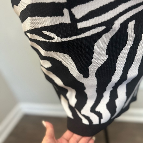 Black and White Zebra Print Skirt - Picture 2 of 5